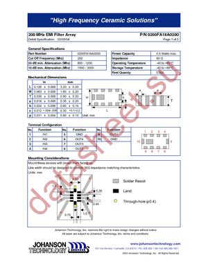 0200FA18A0200E datasheet  